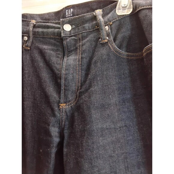 Gap 1969 True Skinny Jeans Womens 33X34 Mid Rise Stretch Dark Wash Denim Pants - Picture 2 of 5